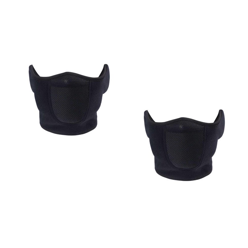 2pcs Winter Cold-Proof Windproof Mouth Full Ears for Men Women (Black) - Image 1