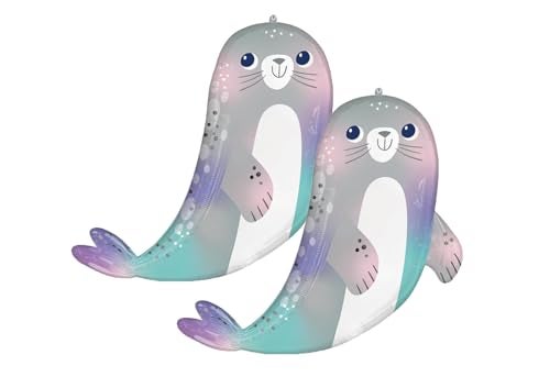 Artisan Owl Set of 2 Under the Sea Seal Jumbo 30 Foil Party Balloons - Image 1