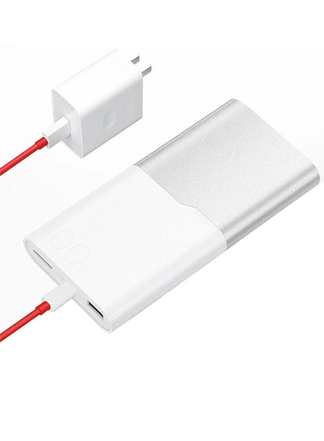 OnePlus 12000mAh Portable Power Bank Silver Wing White - Image 2