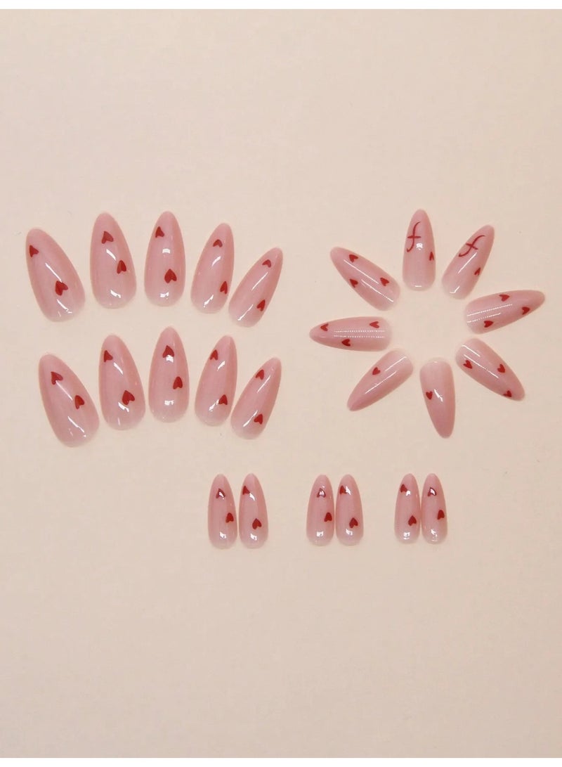 اظافر تركيب بشكل لوزي تحتوي العلبه على 24 ظفر مع مبرد اظافر و صمغ - Image 2