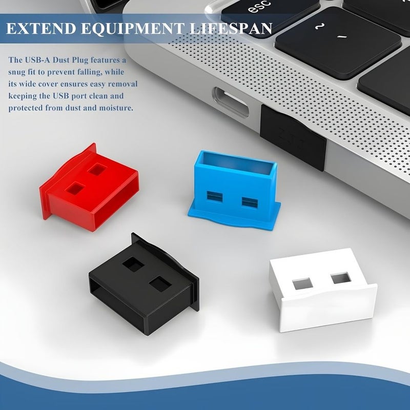 Blue USB Port Dust Plugs 5pcs Protective Covers for Computers Laptops TVs Routers - Image 2