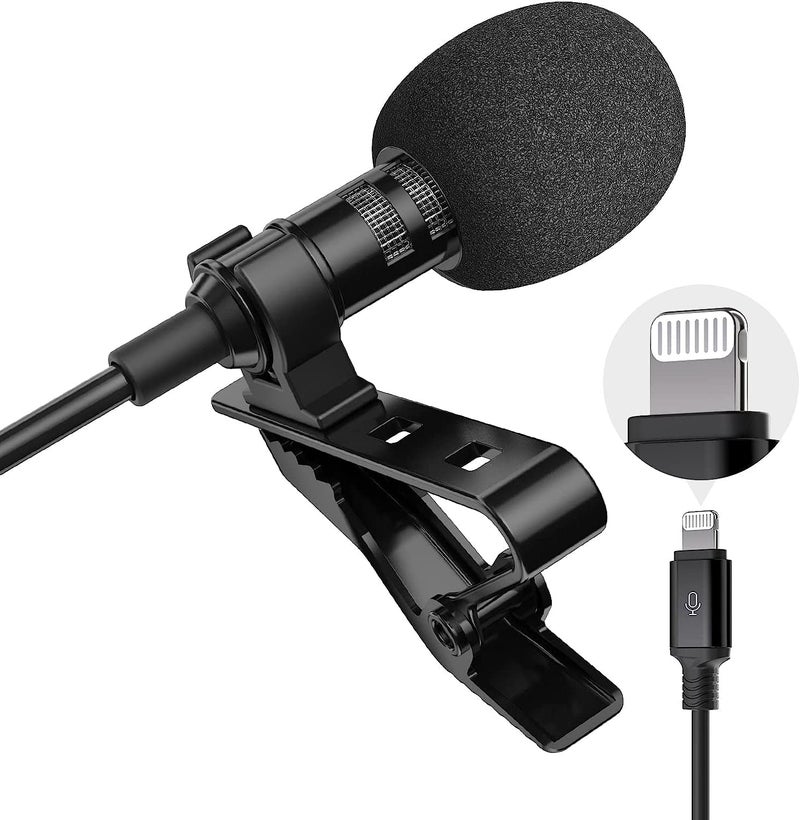Kanget Voice Microphone Professional for iPhone Lavalier Omnidirectional Microphone for iPad, iPod, Condenser Mic for iPhone Audio & Video Recording, YouTube, Interview, Podcast, Vlogging (1.5 Meters) - Image 1