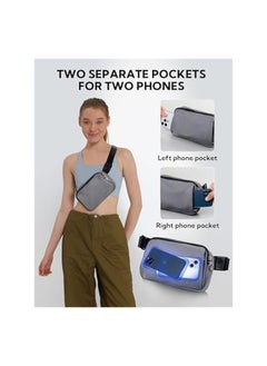 erorex Crossbody Belt Fanny Pack: Sports Walking Waist Bag Runner Belt Bum Bag Hip Fannie Pack Phanny Fannypack Woman Man for Hiking Jogging Running  - Image 2