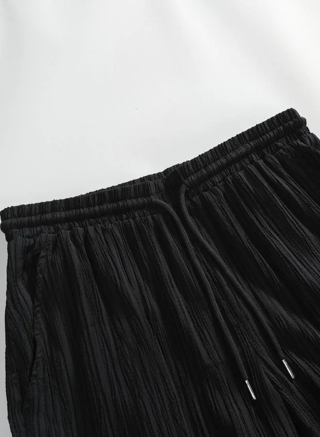 Take Two Textured Short Sleeve Shirt and Shorts Co-Ords by Styli