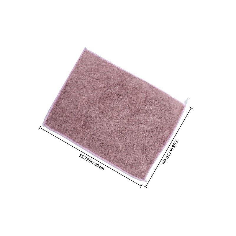Double Layer Microfiber Kitchen Towels 20x30cm Absorbent Dish Cloths with Hanging Loop - Image 3