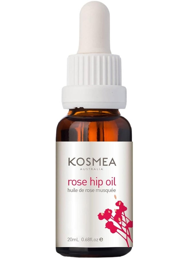 kosmea - 100% Certified Organic Rosehip Oil - Aco Certified - Anti-Aging Benefits For Face & Body - Premium Quality Super-Critically Extracted Oil Using The Entire Fruit, Seed & Skin - 0.68 Fl Oz - Image 1