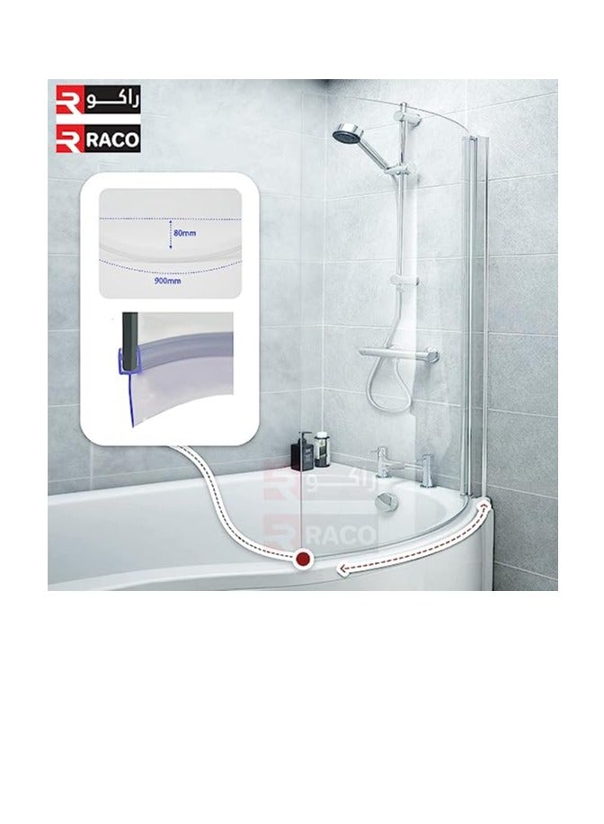 RACO Glass Door Seal, Replacement PVC Splash Guard Seal Strip-PVC Silicone Lip Seal for Frame-less Glass 1.1 meter X 2 pcs. - Image 5