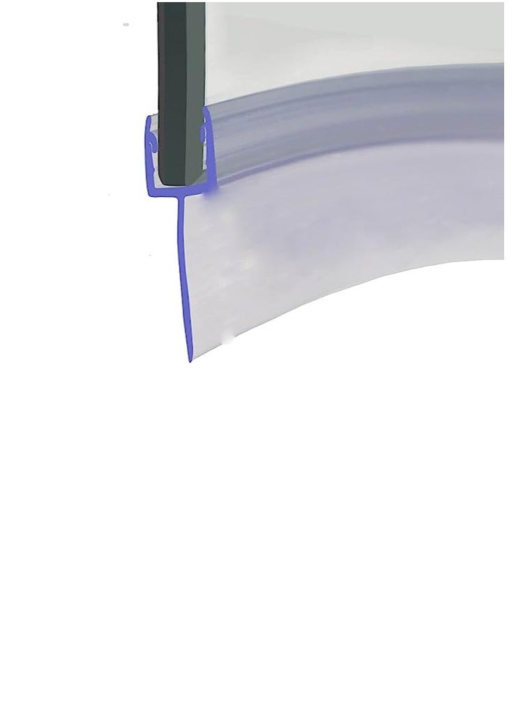 RACO Glass Door Seal, Replacement PVC Splash Guard Seal Strip-PVC Silicone Lip Seal for Frame-less Glass 1.1 meter X 2 pcs. - Image 1