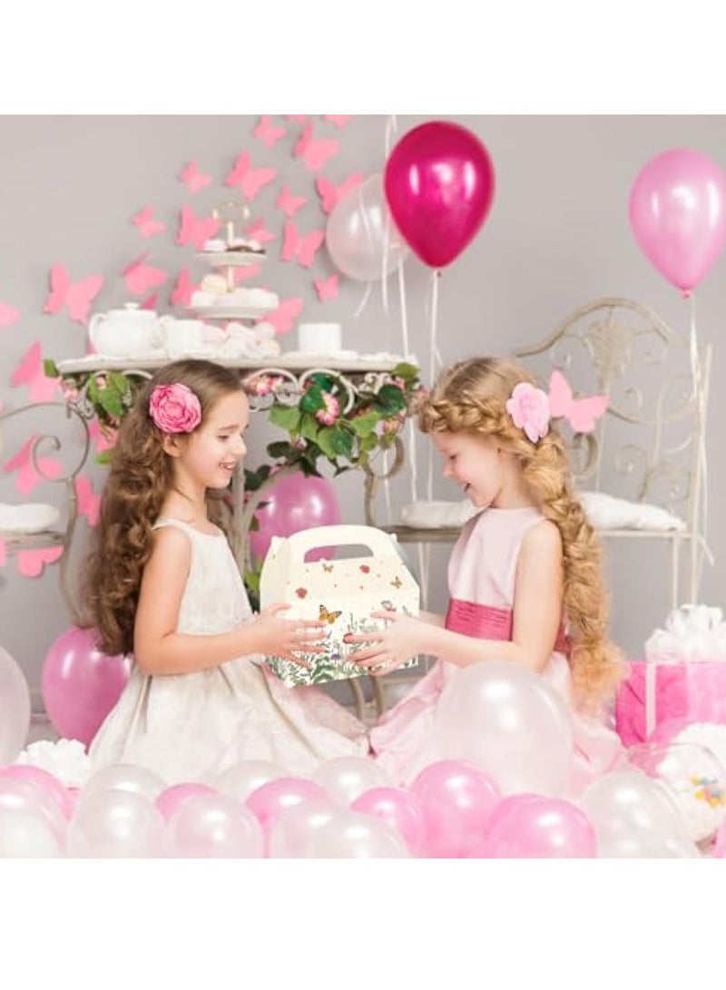 SOLARAE 24 Pack Wild Flora Party Favor Treat Boxes, Collapsible Gift Box, Graduation Candy Boxes, Watercolor Floral Print Party Goodie Candy Treat Present Boxes for Wedding Birthday Party Baby Shower Supplies - Image 3