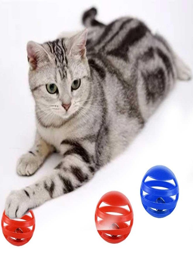 Pokinge 10 Pieces Cat Bell Ball Toy, Radom Color Plastic Cat Interactive Toy Funny Cat Toy Jingle Balls Ronud Chasing Cat Toys Small Creative Pet Supplies - Image 5