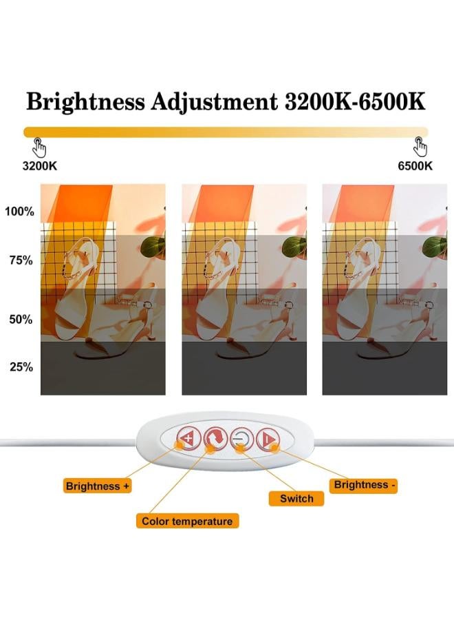 صندوق إضاءة للصور مقاس 40 سم مع شريطي إضاءة ليد - Image 3