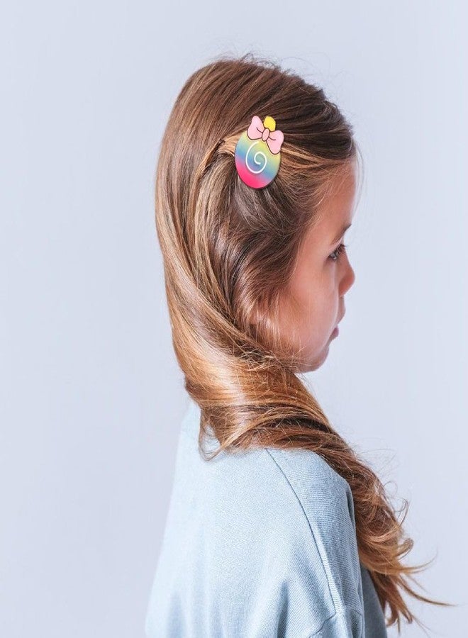 SYGA 14-Piece Baby Hair Clip Set for Girls Cute Cartoon & Floral Patterns Hair Pin Rainbow, Bunny, Bear, Heart, Cute Cat - Blue - Image 3