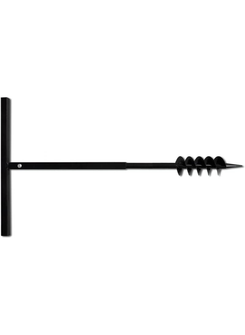 GGOOT Hardware,Tools,Drills,Augers,Ground Drill with Handle 80 mm with Extension Tube 5 m Steel - Image 4
