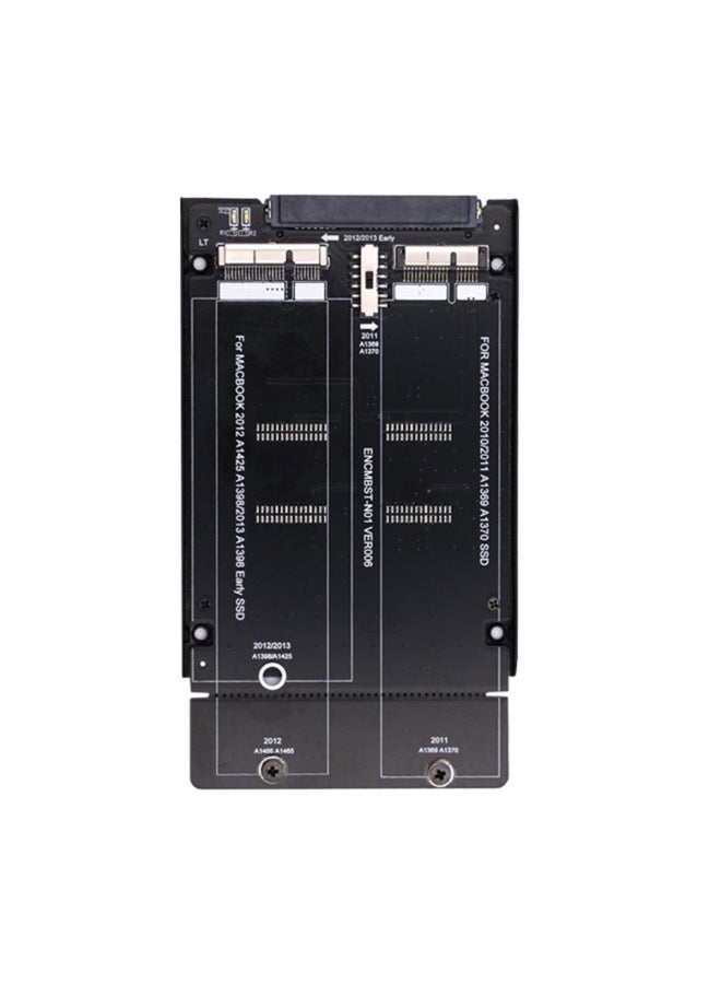 Applicable To MACBOOK 2010 2011 2012 12+6 17+7p To SATA Solid State Adapter Card SA-072-Color:Black - Image 1