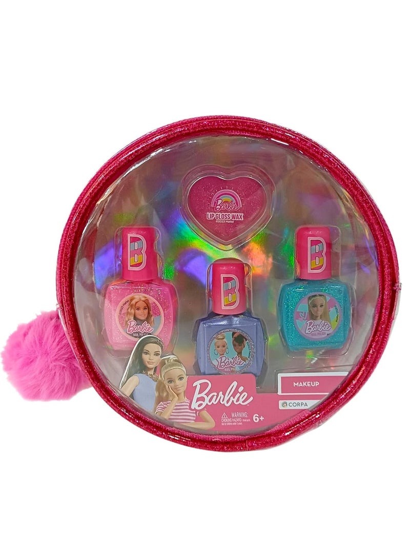 Barbie طقم مكياج باربي مع حقيبة PVC - Image 1