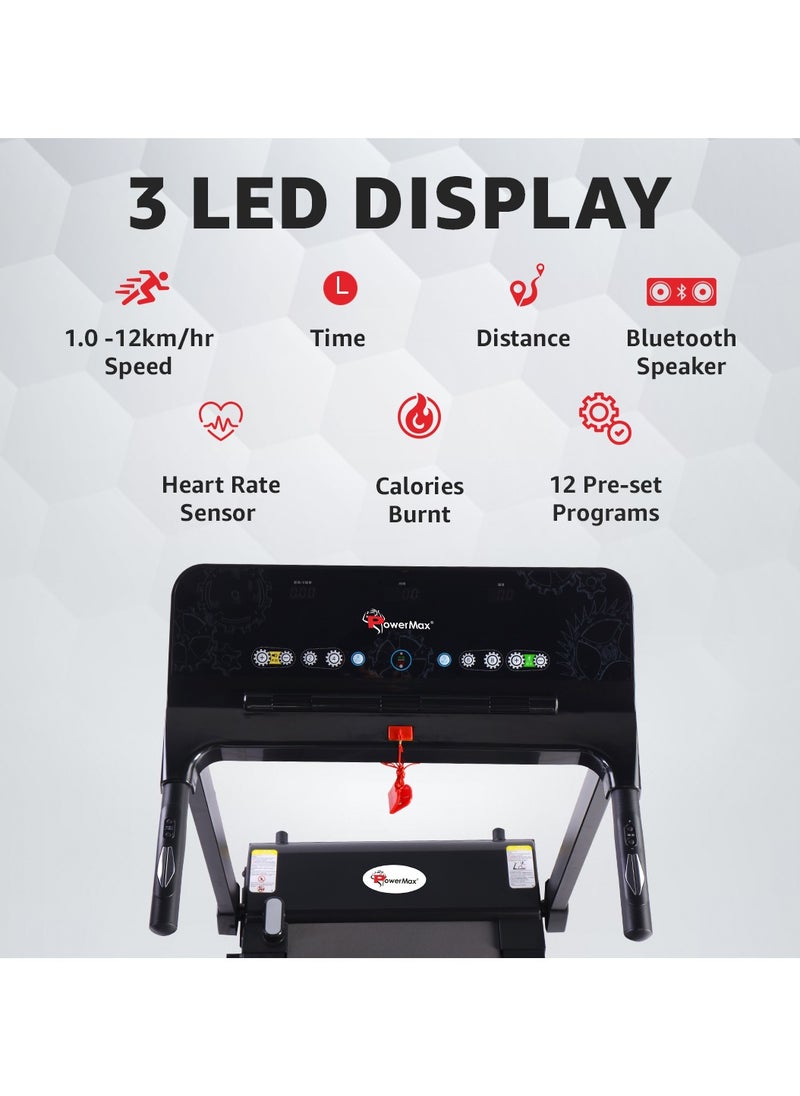 PowerMax Fitness TD-N1 (4HP) Motorised Treadmill for Home [Speed:12kmph, Max User Weight:90kg, Foldable, 12 Workout Programs, Spax App] Free Installation Assistance & Demo - pzsku/Z892D0A311DB783821688Z/45/_/1718890489/ae18f5bd-ccd9-4119-bb24-89a50478c87a