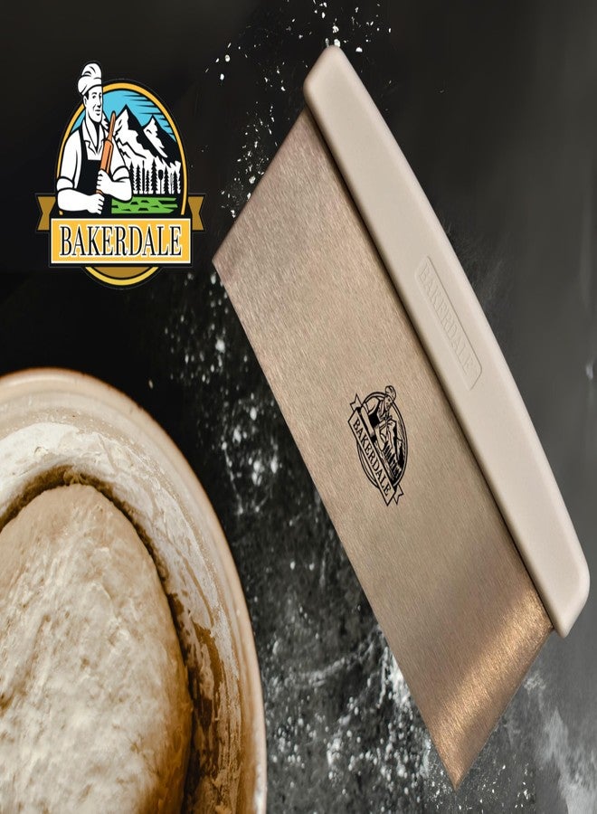 Bakerdale مكشطة عجين وكيك كبيرة من بيكرديل، أداة فرد وتنعيم كريمة التزيين، شفرة من الفولاذ المقاوم للصدأ بطول 10 بوصات، بمقبض من البولي بروبيلين الأبيض - Image 4