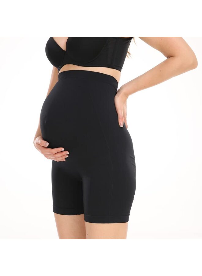 ملابس داخلية للأمومة، فستان بخصر مرتفع، ملابس داخلية لكبار السن، ملابس ناعمة موصى بها لالتقاط الصور (أسود/كبير) - Image 1