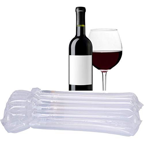 AKLVBL Wine Bottle Protector Bags, 10 Pack Bubble Cushion Wrap Airplane Travel, Safety Shipping Packaging Bags for Glass Bottles in Transport with Luggage with Reusable Pump - Image 1