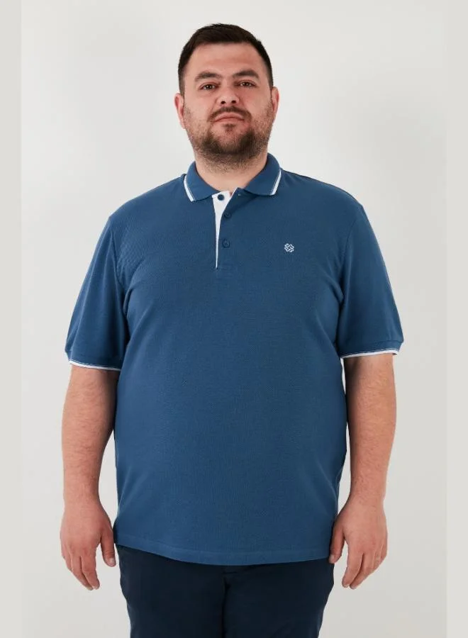 Buratti  Buratti Plus Size Cotton Regular Fit Polo Collar T Shirt Men's Polo Collar T-Shirt 5902118B for Men | Best Price UAE