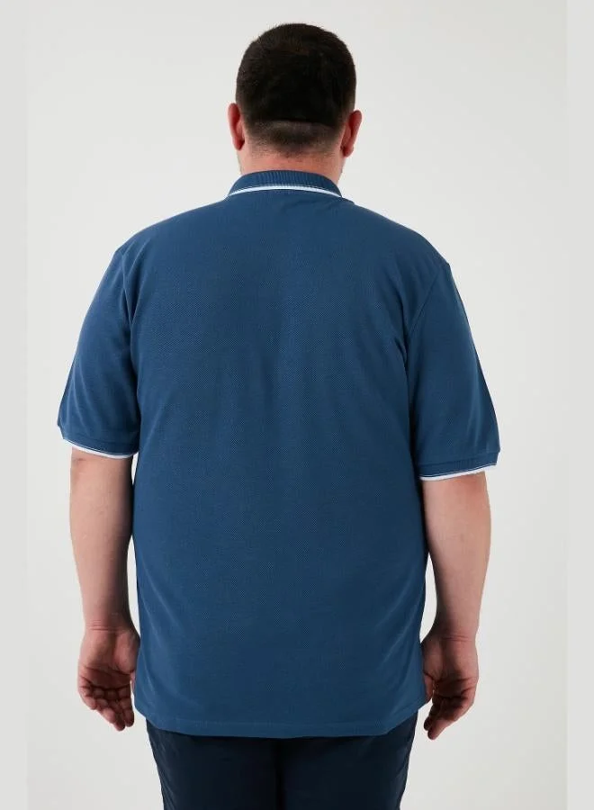 Buratti  Buratti Plus Size Cotton Regular Fit Polo Collar T Shirt Men's Polo Collar T-Shirt 5902118B for Men | Best Price UAE