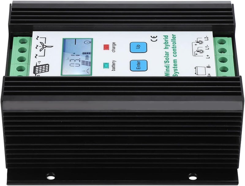 Wind Solar Hybrid Controller, Digital Intelligent PWM Boost Charging Regulator, LCD Display Controller with Protection, Ideal for 12V 24V 400W Solar & 800W Wind Power System - Image 2