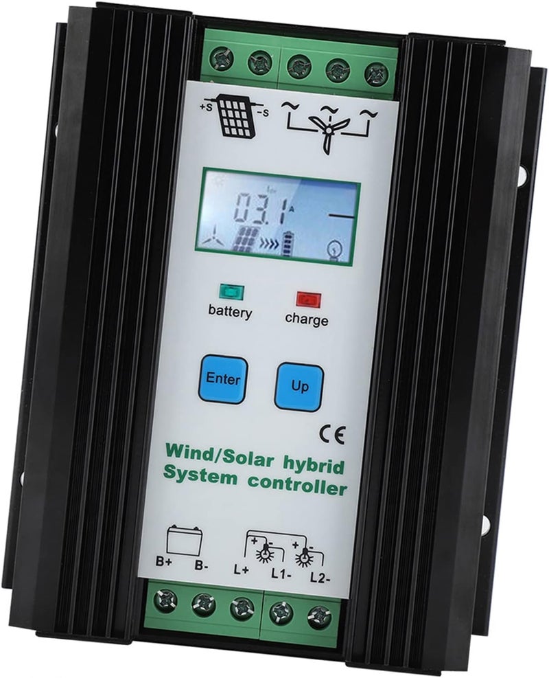 Wind Solar Hybrid Controller, Digital Intelligent PWM Boost Charging Regulator, LCD Display Controller with Protection, Ideal for 12V 24V 400W Solar & 800W Wind Power System - Image 5