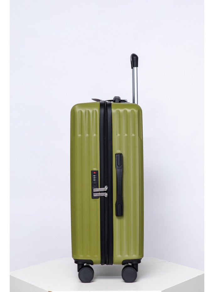 Space Luggage Set of 3 Hardside with Spinner Wheels & Lightweight ABS Luggage for Travel, 28/24/20, Green - Image 5