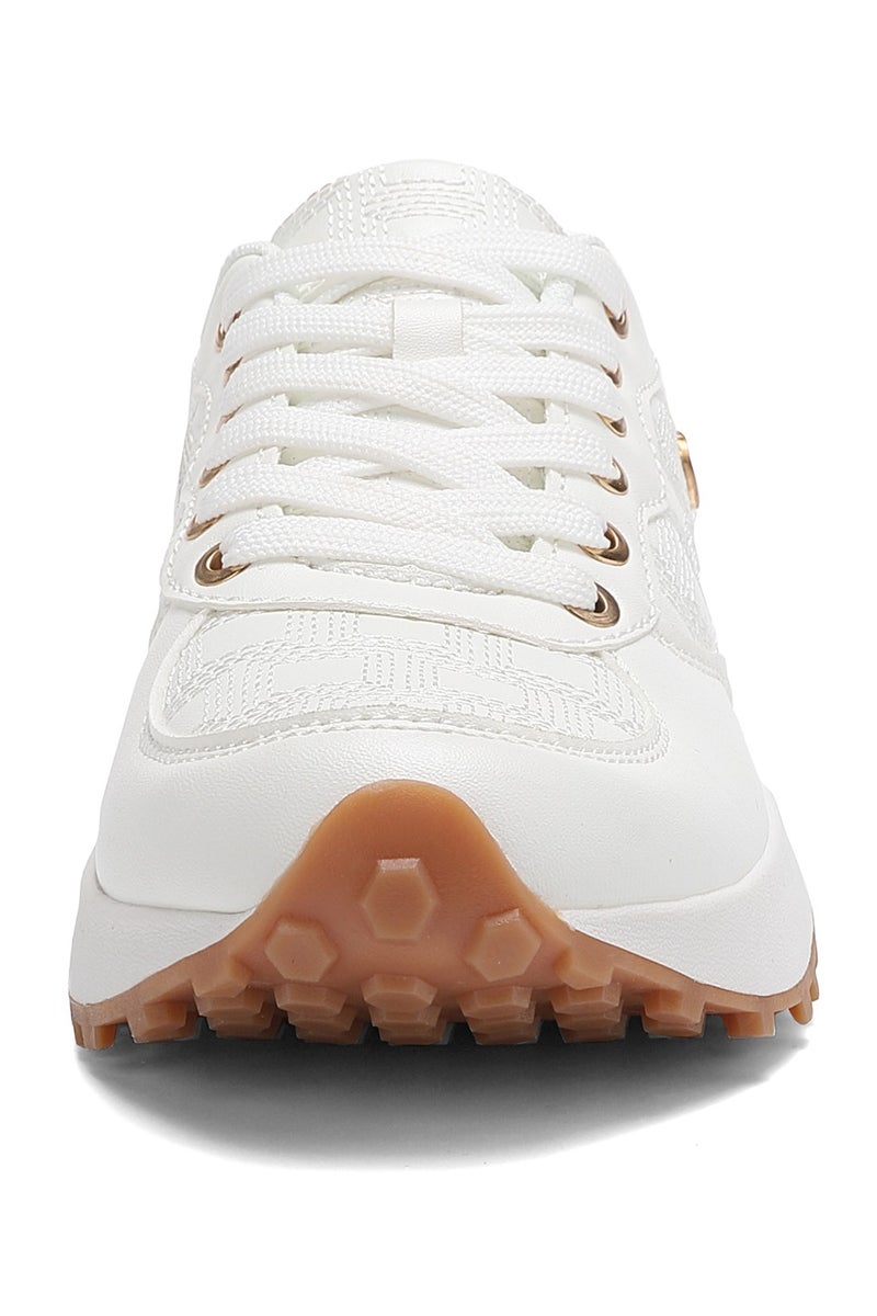 سكاي فيو أحذية رياضية نسائية أنيقة بكعب عالٍ، أحذية رياضية كلاسيكية كلاسيكية، أحذية جري أنيقة، أحذية مشي كاجوال برباط - Image 3