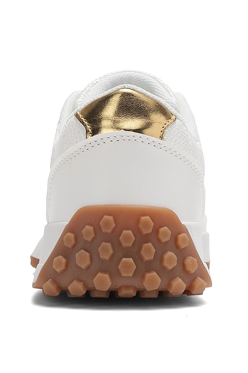 سكاي فيو أحذية رياضية نسائية أنيقة بكعب عالٍ، أحذية رياضية كلاسيكية كلاسيكية، أحذية جري أنيقة، أحذية مشي كاجوال برباط - Image 4