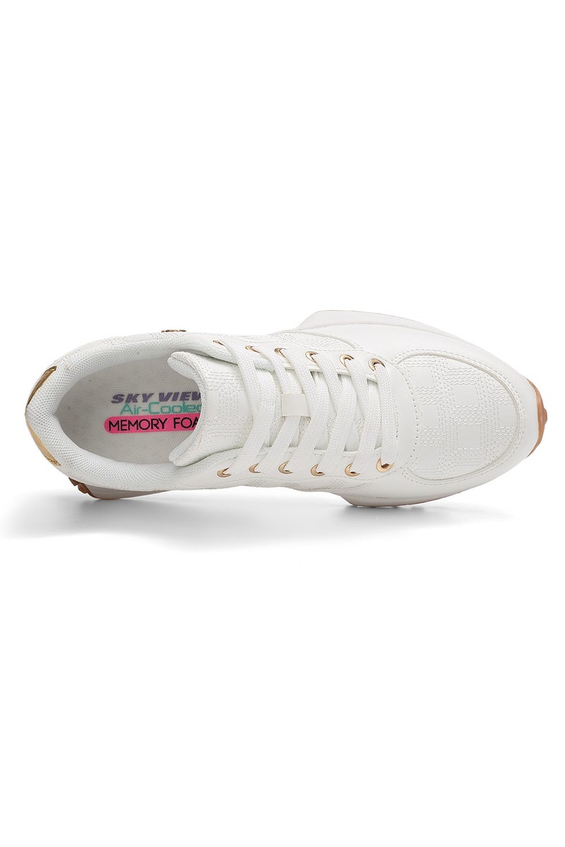 Sky View Women's Platform Fashion Sneakers Retro Classic Trainers Casual Lace-up Stylish Running Walking Shoes - Image 5