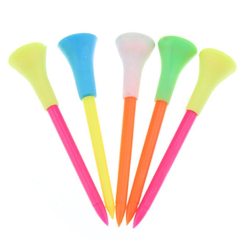 Crestgolf تيز جولف بلاستيكية مع وسادة مطاطية بألوان مختلطة عبوة من 50 قطعة (3-1/4" ) - Image 1