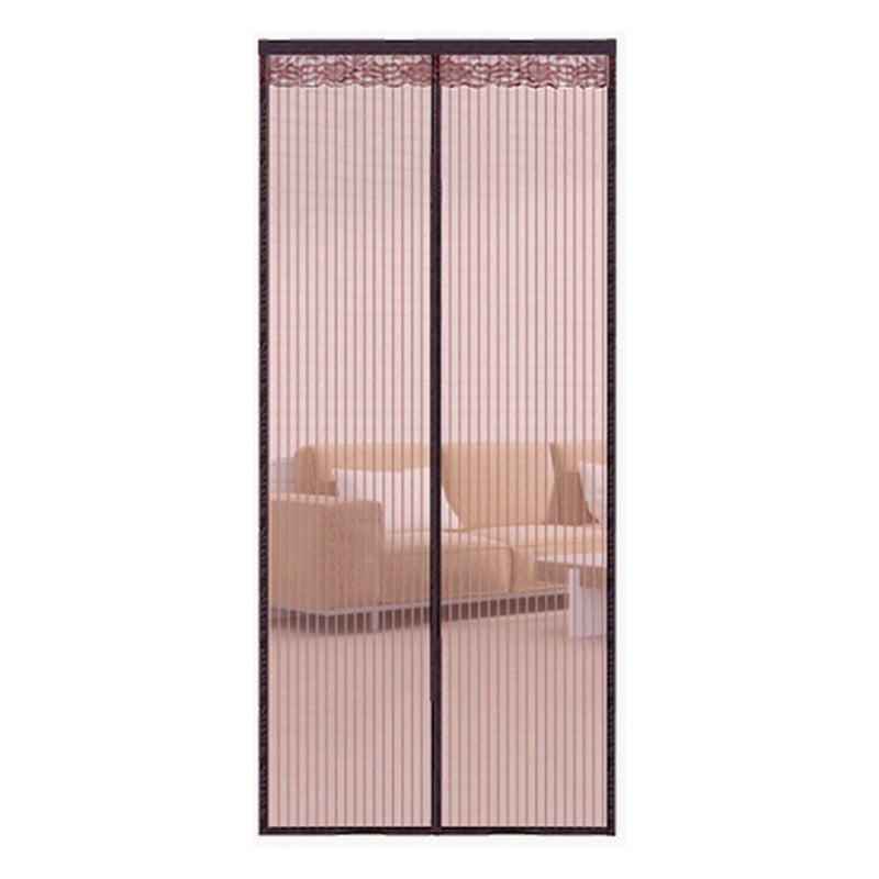 Magnetic Mosquito Screen: Coffee Polyester Net, Firm Magnetic Closure Strip, Strong Self-Adhesive Hook - Full Insect Protection for Home Bedroom, Hallway, Balcony, Kitchen, Porch - Image 1
