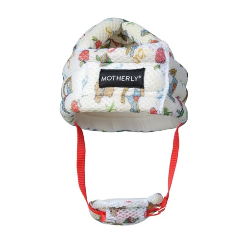 Motherly Padded Breathable Cushioned Baby Safety Helmet for Bump-Free Protection, Baby Head protective headguard, Toddler Hat/Helmet, safety gear with adjustable Chin Strap and ventilation (Alphabets) - Image 1