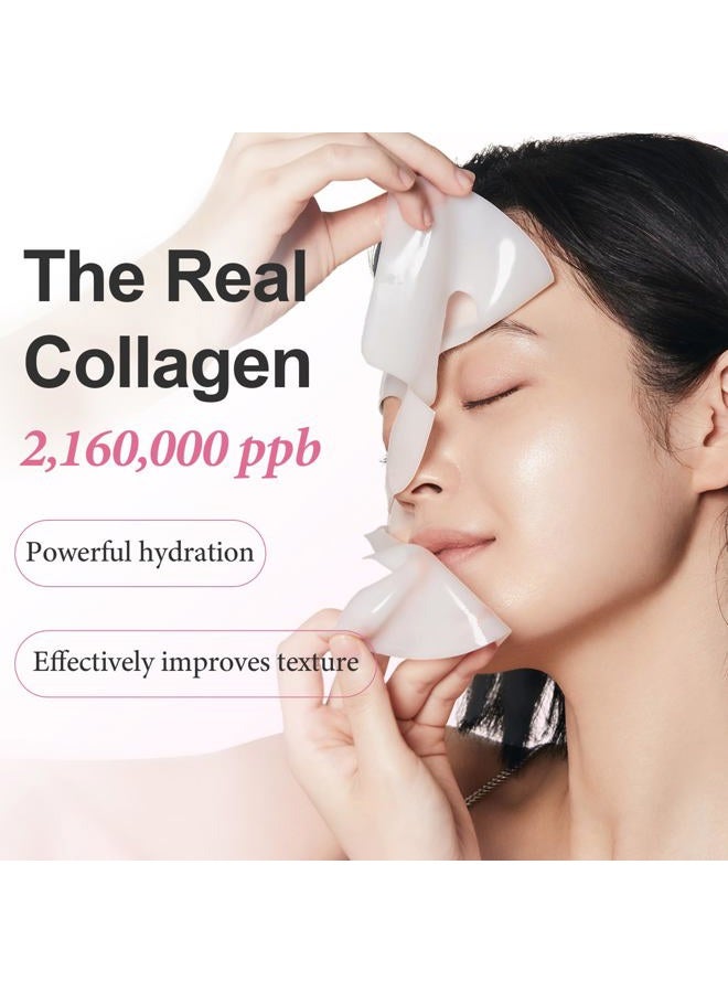 ulluxe Deep Collagen Face Mask, Overnight Hydrogel Facial Mask for Glowing Hydrating Lifting Firming Anti-Aging Moisturizing & Restores Skin Barrier, Korean Skincare Masks for All Skin Types, 37g x 4ea - Image 4
