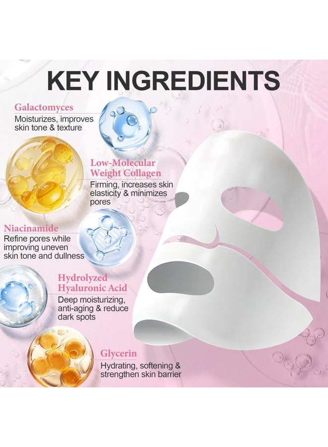ulluxe Deep Collagen Face Mask, Overnight Hydrogel Facial Mask for Glowing Hydrating Lifting Firming Anti-Aging Moisturizing & Restores Skin Barrier, Korean Skincare Masks for All Skin Types, 37g x 4ea - Image 2