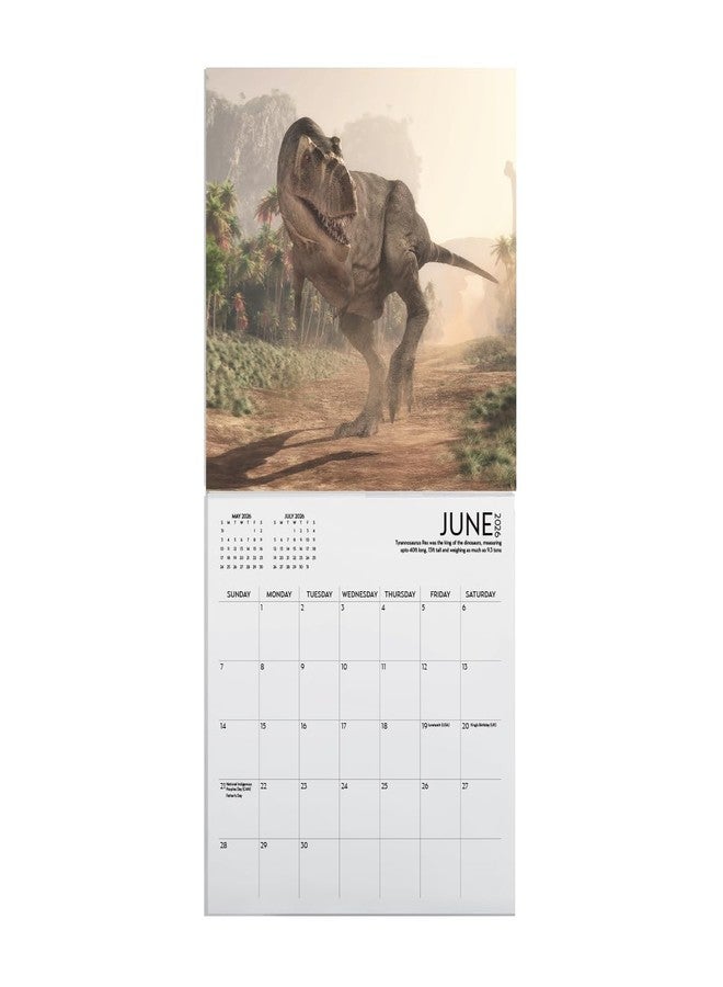 ARTICO 2026 Dinosaur Large Wall Calendar with Sticker Pack | Large 12" x 24" (Open) Wall Calendar 2026 | Gift for Dinosaur Lovers - Image 5