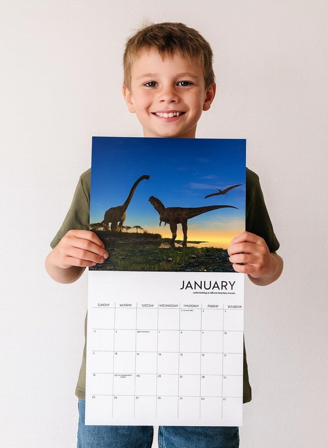 ARTICO 2026 Dinosaur Large Wall Calendar with Sticker Pack | Large 12" x 24" (Open) Wall Calendar 2026 | Gift for Dinosaur Lovers - Image 3