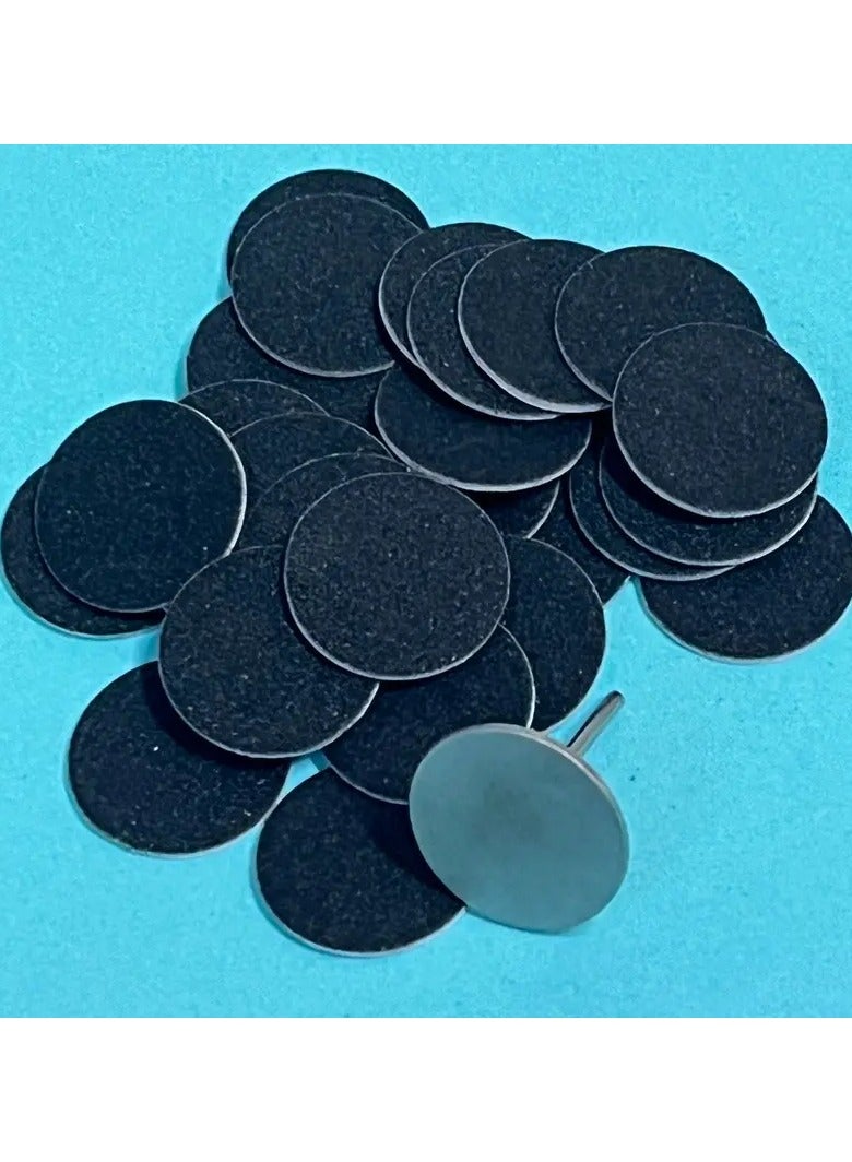 Ucanbe 100-Piece Replacement Sanding Discs and Steel Shaft for Callus Removal - Unscented Pedicure Tool Accessories for Smoothing Rough Feet - Image 2