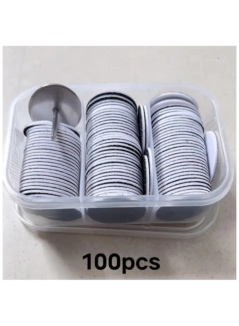 Ucanbe 100-Piece Replacement Sanding Discs and Steel Shaft for Callus Removal - Unscented Pedicure Tool Accessories for Smoothing Rough Feet - Image 1