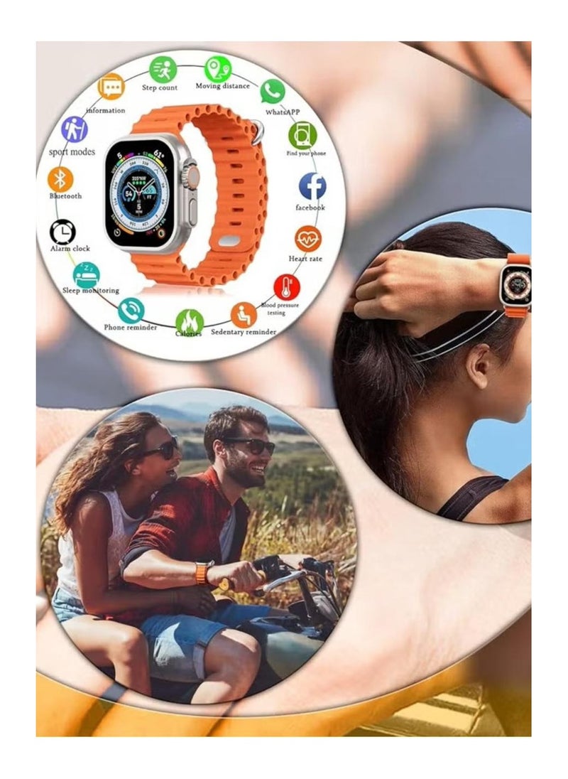 Generic - Series 8 Smart watch T800 Ultra with NFC and Wireless Charging For Android and IOS Unisex - Image 1