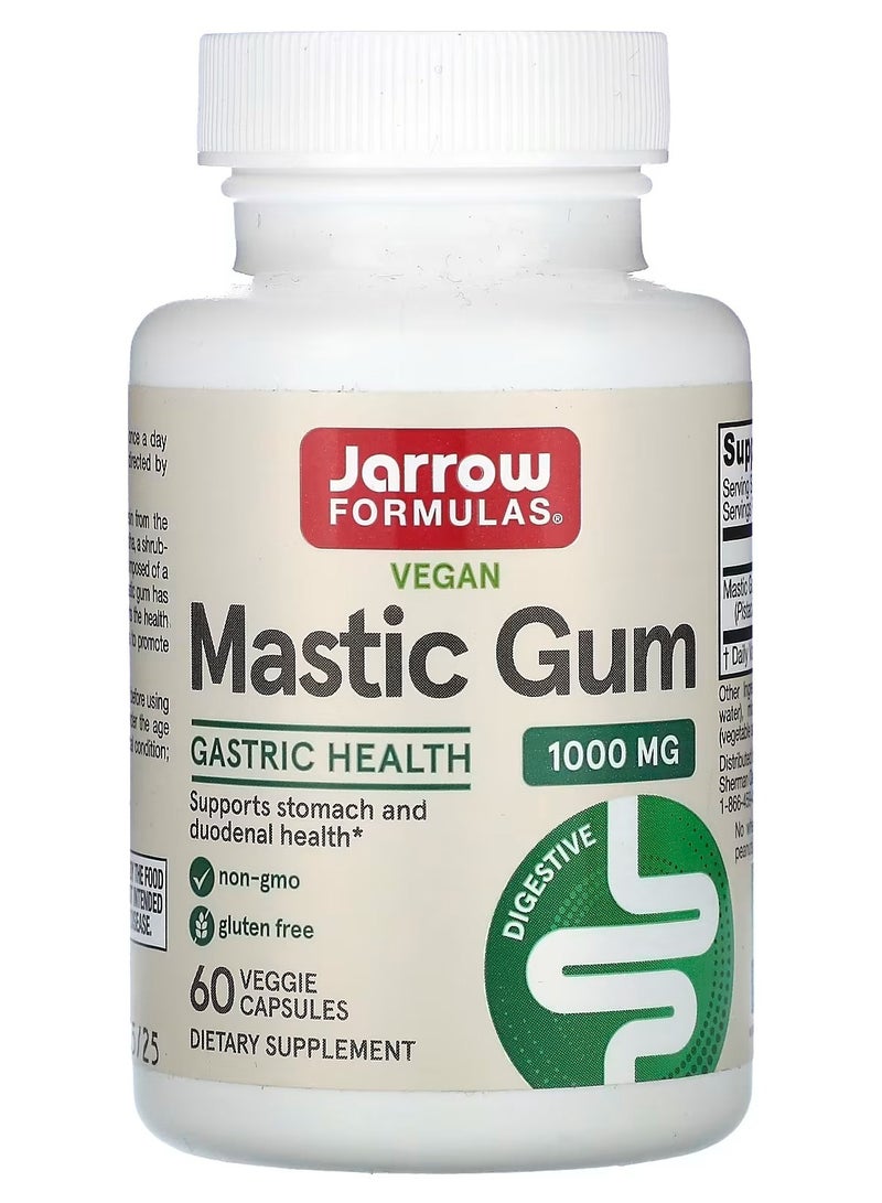 jarrow formulas Vegan Mastic Gum, 60 Veggie Capsules (500 mg per Capsule)