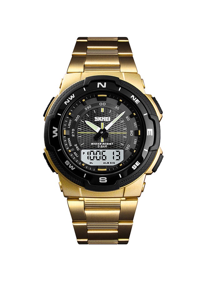 Stainless Steel Analog/Digital Wrist Watch skmei 1370 - Image 1