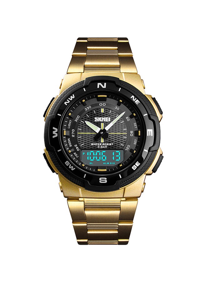 Stainless Steel Analog/Digital Wrist Watch skmei 1370 - Image 2