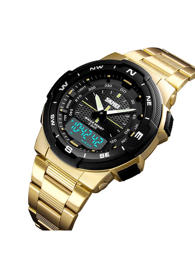 Stainless Steel Analog/Digital Wrist Watch skmei 1370 - Image 4