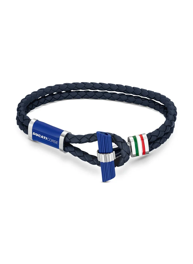 Ducati Corse Collezione T Black and Navy Bracelet For Men