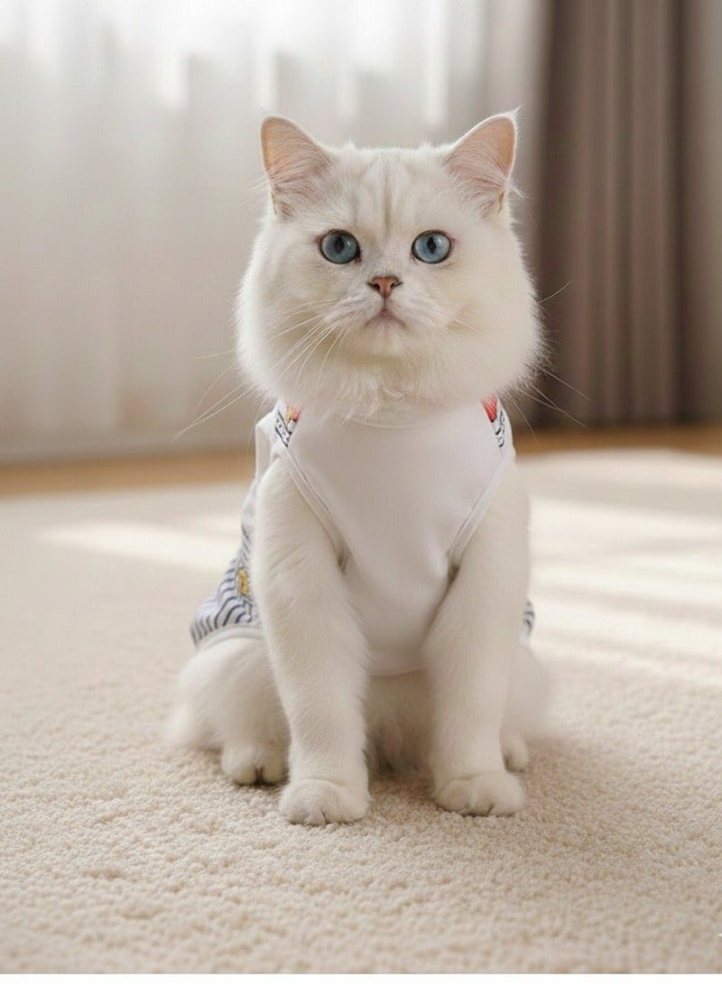 A.M Dog Cat Vest Loose Neck Tear-Resistant Soft Dogs Costume Polyester Puppy Shirt Clothes for Outdoor - Image 2