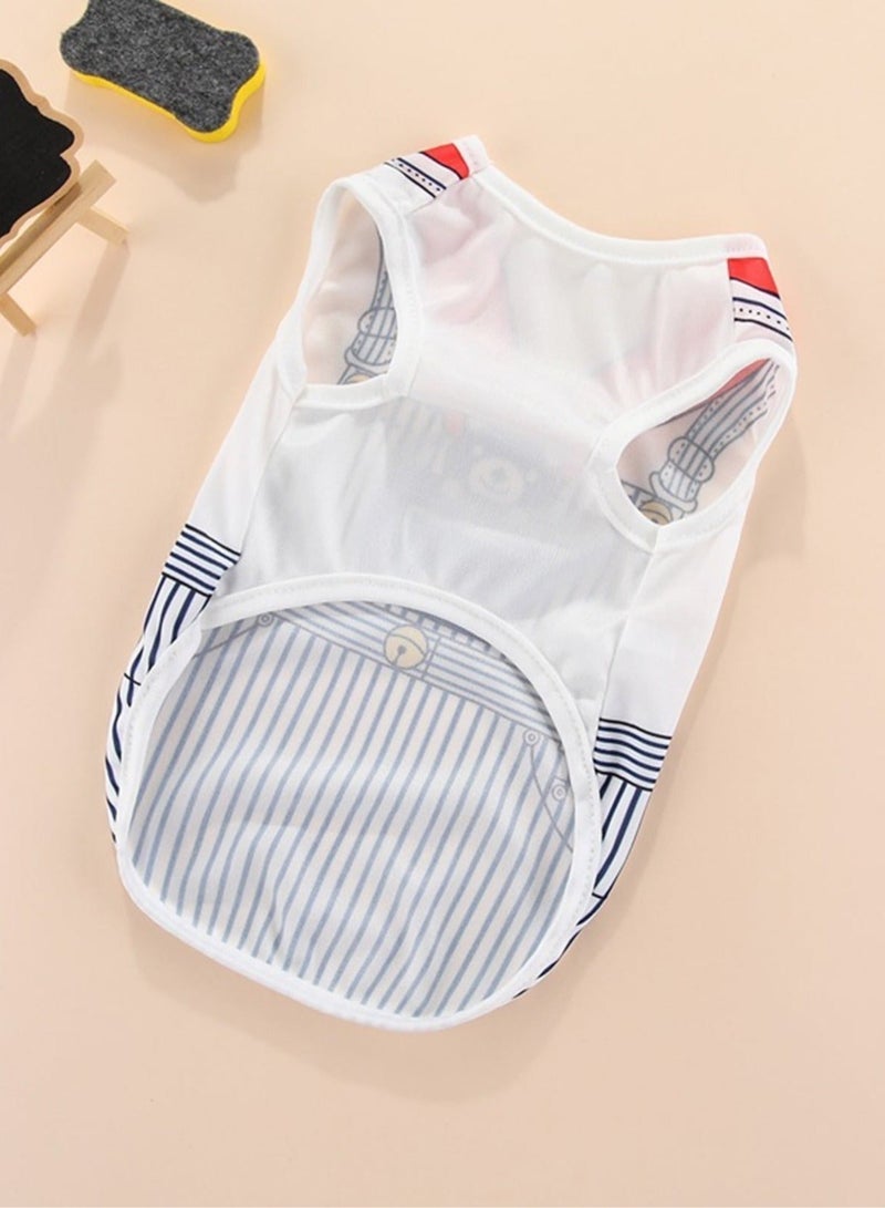 A.M Dog Cat Vest Loose Neck Tear-Resistant Soft Dogs Costume Polyester Puppy Shirt Clothes for Outdoor - Image 5