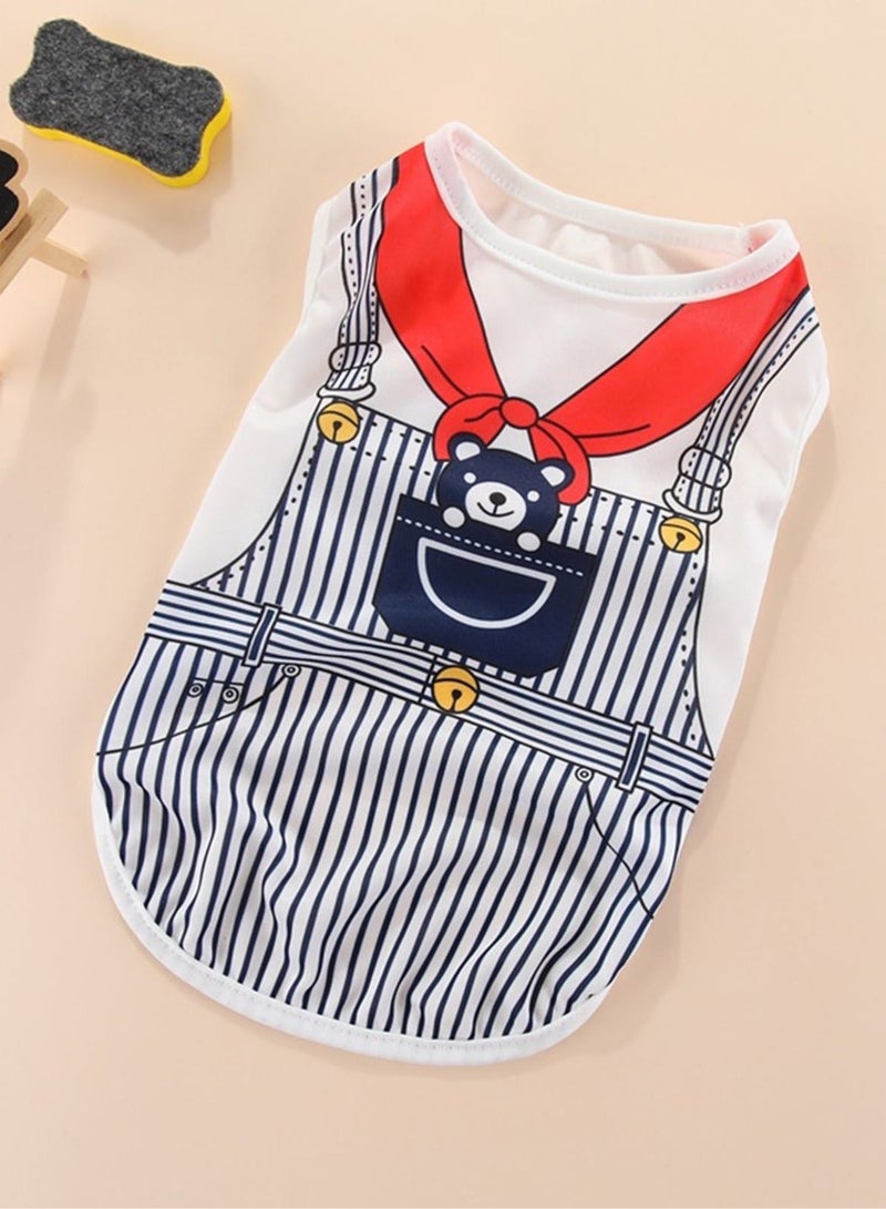 A.M Dog Cat Vest Loose Neck Tear-Resistant Soft Dogs Costume Polyester Puppy Shirt Clothes for Outdoor - Image 4