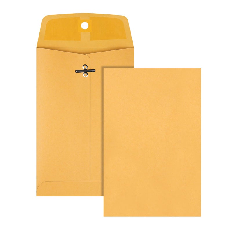 Quality Park 5 x 7-1/2 Clasp Envelopes, Clasp and Gummed Closures for Storing and Mailing, 28 lb Kraft Paper, 100 per Box (QUA37835) - Image 3